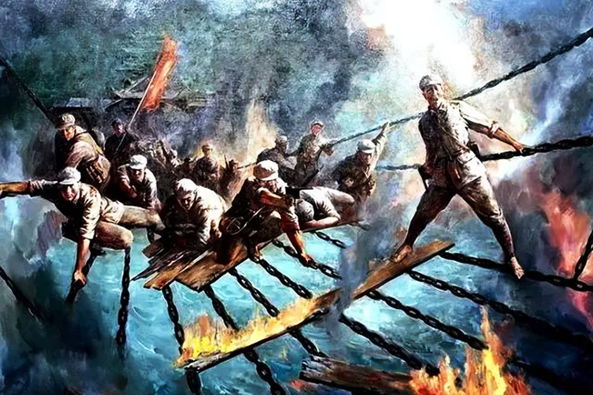 紅軍飛奪瀘定橋畫(huà)作